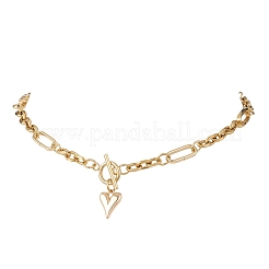 Подвеска в форме сердца из нержавеющей стали 304 или ожерелья для женщин&nbsp;NJEW-JN05632