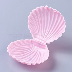 プラスチックビーズ収納ケース  シェル  ピンク  9x7.5x4.3cm&nbsp;CON-WH0051-01B