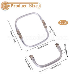 Гибкие рамы для трубчатых сумок из цинкового сплава&nbsp;DIY-WH0581-47A