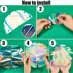 3 шт. 3 стиля пластиковых круглых подвесных украшений&nbsp;DIY-GF0011-71