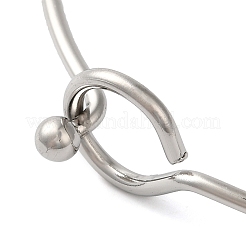 変色しない304ステンレススチールトルクバングル  ステンレス鋼色  内径：2-1/2インチ（6.3cm）  1.8mm&nbsp;BJEW-I317-01P