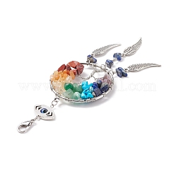 Украшения из натуральных и синтетических смешанных драгоценных камней HJEW-JM00658