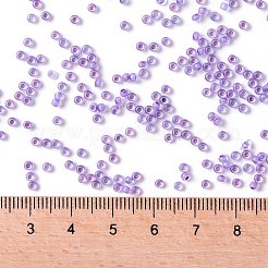 TOHOラウンドシードビーズ  日本製シードビーズ  （977)内側カラークリスタル/ネオンパープル裏地  11/0  2.2mm  穴：0.8mm  約29735個/100g&nbsp;SEED-J021-TR11-0977