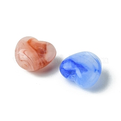 60шт 6 цвета непрозрачные акриловые бусины MACR-FS0001-69