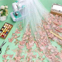 Полиэфирное кружевное волокно с вышивкой DIY-WH0899-34B