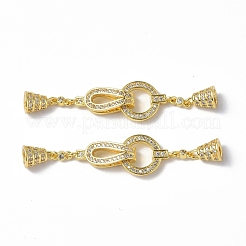 Застежка с латунным кристаллом и стразами KK-P223-26G