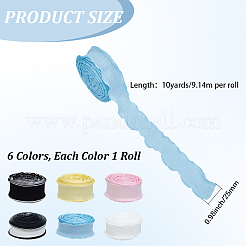 6 Rollen 6 Farben Polyesterband&nbsp;OCOR-CY0003-52