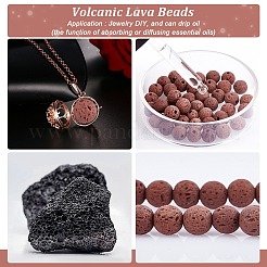 Синтетические бусины из лавы&nbsp;G-S277-8mm-02