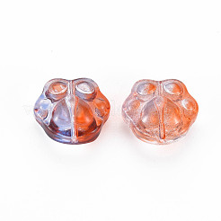 Perline di vetro trasparenti bicolore da cuocere&nbsp;GLAA-S190-021-B01