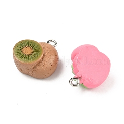 Colgantes de resina opaca con tema de frutas&nbsp;RESI-C072-01