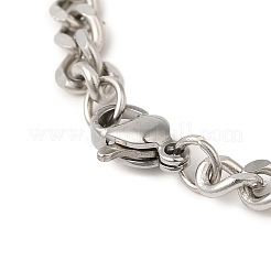 Ожерелье из витой цепи с подвеской Девы Марии из нержавеющей стали 201&nbsp;NJEW-Q002-04P