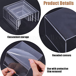 10 шт. 5 стиля прозрачных акриловых подставок для дисплеев&nbsp;ODIS-GL0001-09