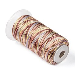 セグメント染色ラウンドポリエステルミシン糸  手縫い・ミシン用  タッセル刺繡  カラフル  3プライ0.2mm  約1000m /ロール&nbsp;OCOR-Z001-A-30