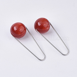 Двухцветные акриловые большие подвески с имитацией драгоценного камня&nbsp;STAS-S079-136E