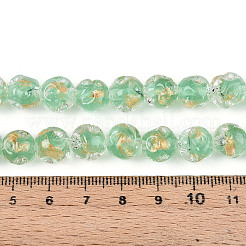 Ручной золотой фольги стекло бисер нитей&nbsp;FOIL-N029-04B