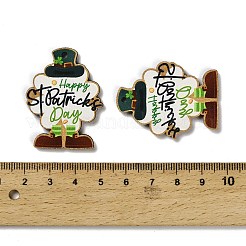 Подвески из дерева с тематикой дня святого патрика WOOD-V002-02F