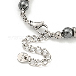 Braccialetti con perline rotonde in acciaio inossidabile 304 e ematite sintetica non magnetica per le donne&nbsp;BJEW-G717-12