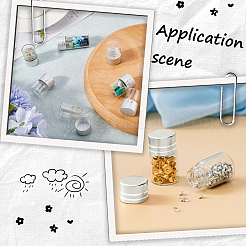 40 шт. прозрачные стеклянные бутылки-контейнеры для бусин CON-SC0001-15A-01