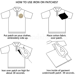 30 шт. Компьютеризированная вышивка ткань утюгом / пришить патчи PATC-CY0001-10