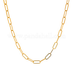 Colliers européens à chaîne trombone en acier inoxydable 304 de 7 mm pour femmes&nbsp;ZU6039-1