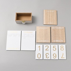 Ananas-Kalender aus natürlichem Holz&nbsp;DJEW-WH0050-30