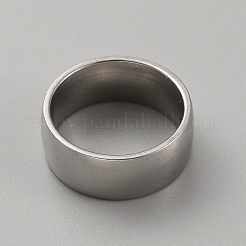 Bague simple en acier inoxydable 201 pour femme&nbsp;RJEW-WH0015-02B