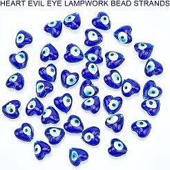Heart evil eye Glasperle Litzen&nbsp;LAMP-NB0001-33