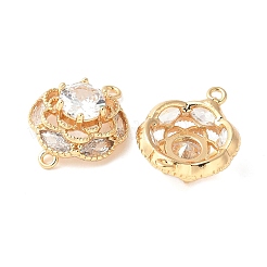 Подвески-соединители из латуни с цветком KK-A253-04G