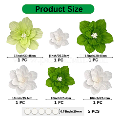 6 шт. искусственные цветы из гофрированной бумаги&nbsp;DIY-WH20007-272C