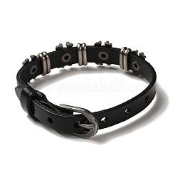 Браслет с заклепками из сплава черепа BJEW-C037-04A