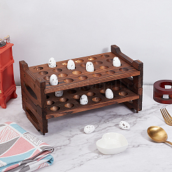 Двухуровневый секционный держатель для перепелиных яиц из массива дерева с 48 слотом&nbsp;ODIS-WH0038-120