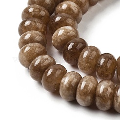 Окрашенные природные белый нефрит бисер пряди&nbsp;G-G107-A31-01