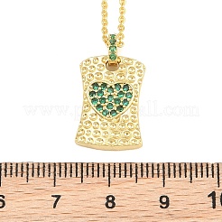 Colliers à pendentif coulissant ajustable en laiton&nbsp;KK-CBA4547-08G-02