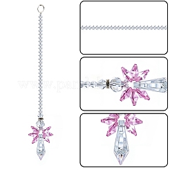 1 colgante de ángel de vidrio decorativo&nbsp;HJEW-DJ0001-17B