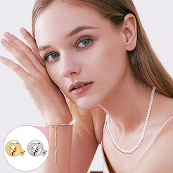 60 шт. 2 цвета латунные обжимные бусины&nbsp;KK-AR0003-62