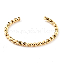 Ионное покрытие (ip) 304 нержавеющая сталь манжеты браслеты для женщин BJEW-M310-01G