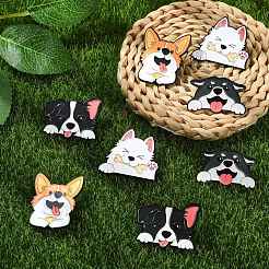 8 шт. 4 стиля эмалевых булавок для собак&nbsp;JEWB-CJ0002-97