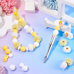 Perles focales en silicone et perles européennes sherpa&nbsp;DIY-TA0013-49