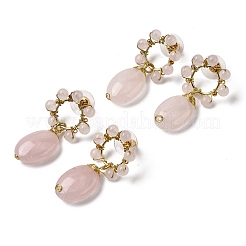 Натуральный розовый кварц&nbsp;EJEW-G454-01G-05