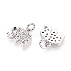 Латунные микро проложить кубического циркония подвески&nbsp;KK-N257-68P