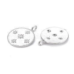 Латунные микропаве прозрачные подвески с фианитом&nbsp;KK-S356-541P-NF