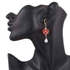 Стеклянные серьги-капли с застежкой-рычагом&nbsp;EJEW-MZ00531-05