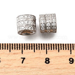 925 бусина из чистого серебра с микропаве и прозрачным фианитом STER-F061-03B-P