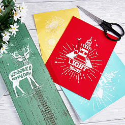 8 modello di stencil per serigrafia autoadesiva&nbsp;DIY-OC0004-008