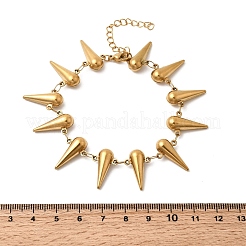 Браслеты-цепочки из нержавеющей стали 304 с шиповидными звеньями для женщин&nbsp;BJEW-G778-01G