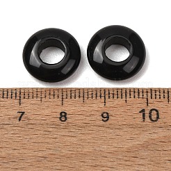 Europäische Perlen aus natürlichem Obsidian&nbsp;G-C134-01J