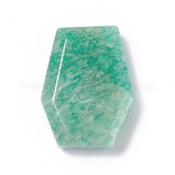 天然石アマゾナイトペンダント  ポリゴンのチャーム  21~26x16~19x6mm  穴：1mm&nbsp;G-C002-01B