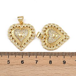 Pendentifs avec zircon cubiques à micro-pavés en laiton&nbsp;ZIRC-I367-07G-09