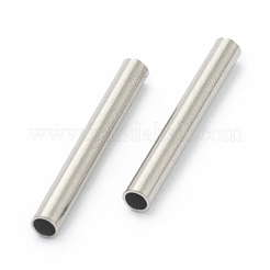 変色しない304ステンレススチールビーズ  チューブビーズ  ステンレス鋼色  20x2.5mm  穴：1.8mm&nbsp;STAS-H160-05A-P