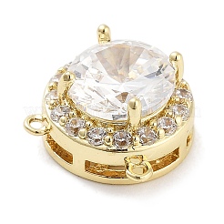 Латунные микропаве прозрачные подвески с фианитом ZIRC-L104-004G